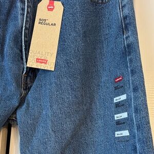 Levi's 505 Regular Fit Blue Jeans 36 x 34 NWT